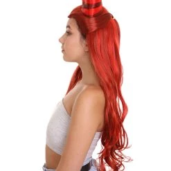 HPO Women's Beauty Womens Wig | Red Cosplay Wig | Premium Breathable Capless Cap 11 HPO Women's Beauty Womens Wig | Red Cosplay Wig | Premium Breathable Capless Cap