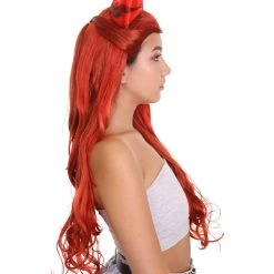HPO Women's Beauty Womens Wig | Red Cosplay Wig | Premium Breathable Capless Cap 13 HPO Women's Beauty Womens Wig | Red Cosplay Wig | Premium Breathable Capless Cap