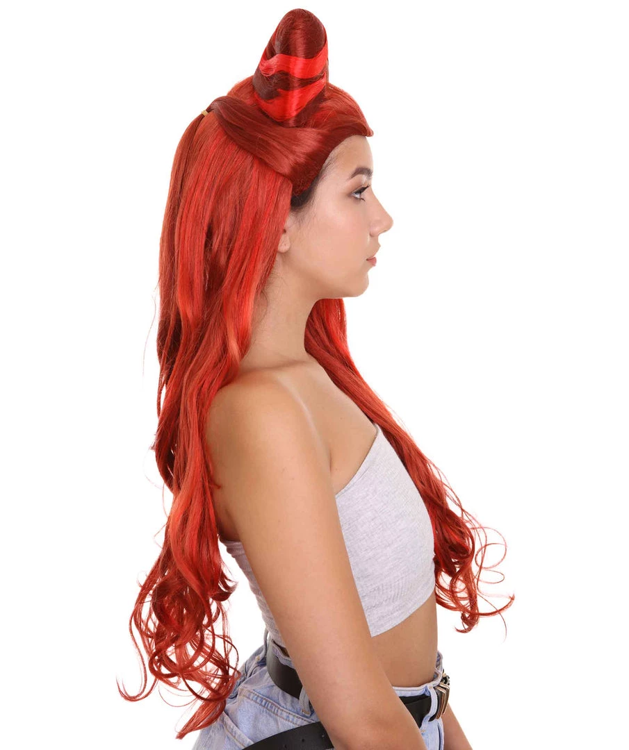 HPO Women's Beauty Womens Wig | Red Cosplay Wig | Premium Breathable Capless Cap 5 HPO Women's Beauty Womens Wig | Red Cosplay Wig | Premium Breathable Capless Cap