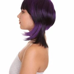 HPO SALE Ghost Of The Shell | Black & Purple Cosplay Wig | Premium Breathable Capless Cap