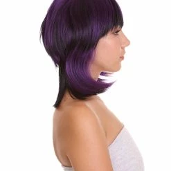 HPO SALE Ghost Of The Shell | Black & Purple Cosplay Wig | Premium Breathable Capless Cap