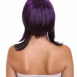 HPO SALE Ghost Of The Shell | Black & Purple Cosplay Wig | Premium Breathable Capless Cap