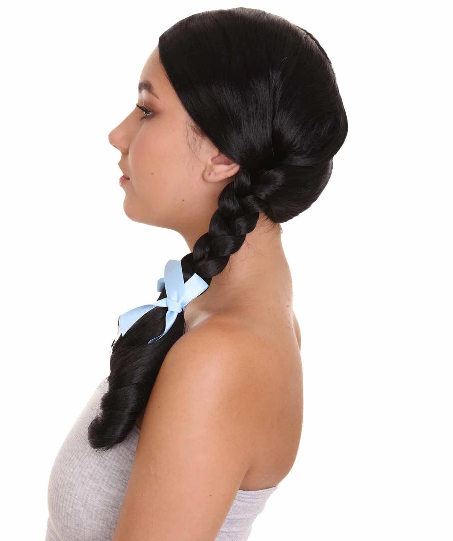 HPO Men's Womens Ponytail Wig | Black Braided Ponytail Wig | Premium Breathable Capless Cap 4 HPO Men's Womens Ponytail Wig | Black Braided Ponytail Wig | Premium Breathable Capless Cap