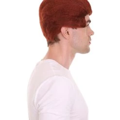 HPO Blocks Men's Wig | Burgundy TV/Movie Wigs | Premium Breathable Capless Cap 13 HPO Blocks Men's Wig | Burgundy TV/Movie Wigs | Premium Breathable Capless Cap