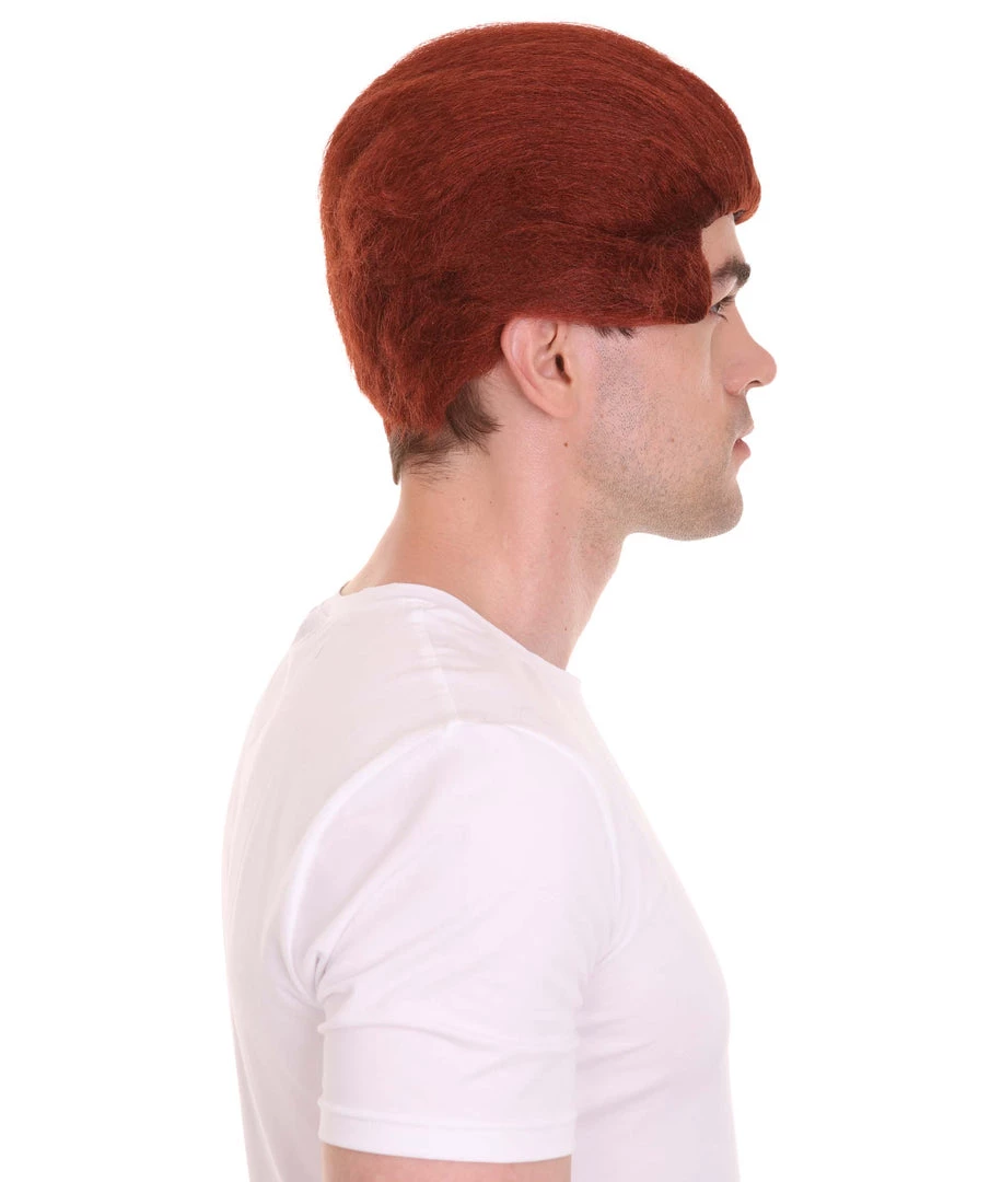 HPO Blocks Men's Wig | Burgundy TV/Movie Wigs | Premium Breathable Capless Cap 5 HPO Blocks Men's Wig | Burgundy TV/Movie Wigs | Premium Breathable Capless Cap