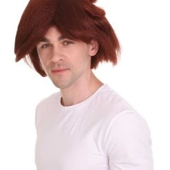 HPO Blocks Men's Wig | Burgundy TV/Movie Wigs | Premium Breathable Capless Cap