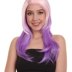 HPO Men's Two Tone Color Womens Wig | Little Pony Halloween Wig | Premium Breathable Capless Cap