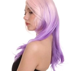 HPO Men's Two Tone Color Womens Wig | Little Pony Halloween Wig | Premium Breathable Capless Cap