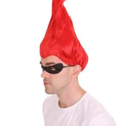 HPO Men's Superhero Family Villain Wig | Mens Wig With Mask Set | TV/Movie Wigs | Premium Breathable Capless Cap