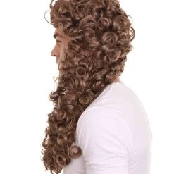 HPO Nobleman Mens Wig | Brown Cosplay Halloween Wig | Premium Breathable Capless Cap 11 HPO Nobleman Mens Wig | Brown Cosplay Halloween Wig | Premium Breathable Capless Cap