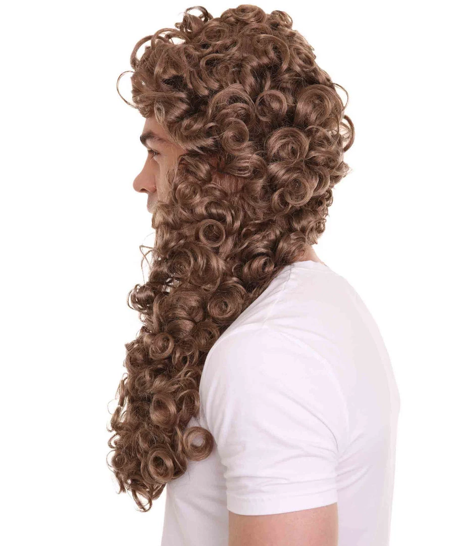 HPO Nobleman Mens Wig | Brown Cosplay Halloween Wig | Premium Breathable Capless Cap 3 HPO Nobleman Mens Wig | Brown Cosplay Halloween Wig | Premium Breathable Capless Cap