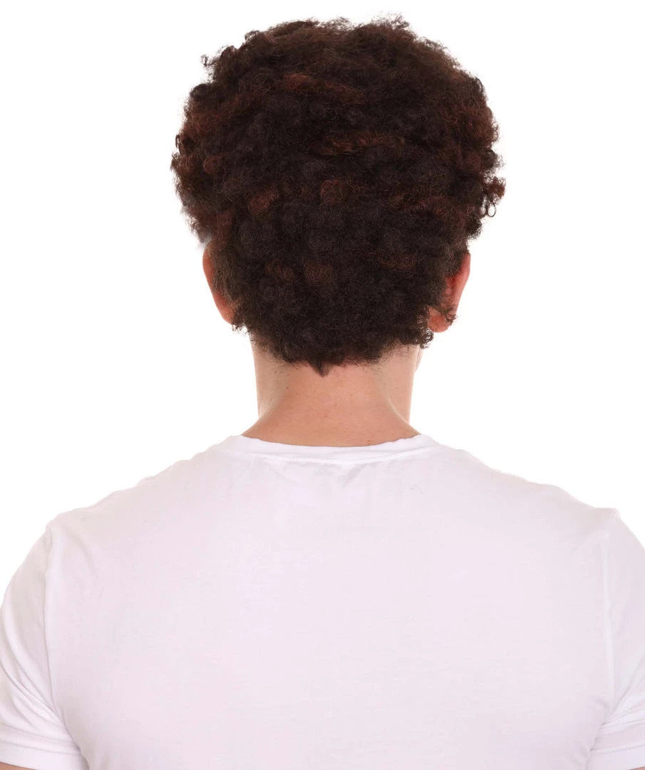 HPO Football | Men's Football Curly Brown Wig With Headband 4 HPO Football | Men's Football Curly Brown Wig With Headband