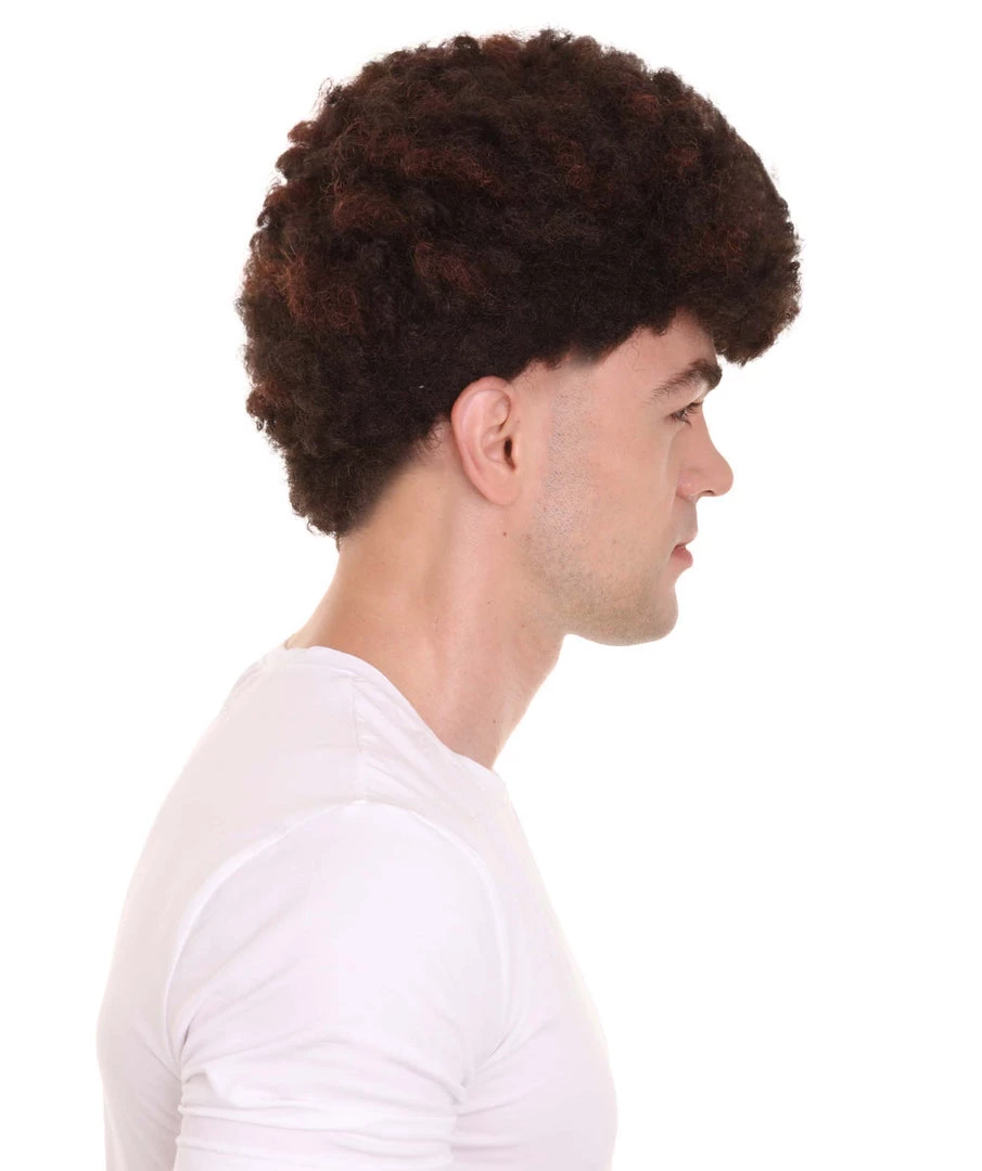 HPO Football | Men's Football Curly Brown Wig With Headband 5 HPO Football | Men's Football Curly Brown Wig With Headband