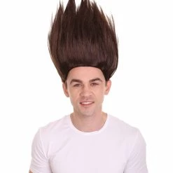 HPO Men's Multicolor | Mens Trolls Black Straight Spiked Wig