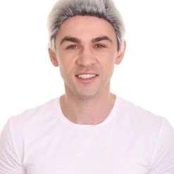 HPO Fantasy Wig For Cosplay | Gray Mens Wig | Premium Breathable Capless Cap