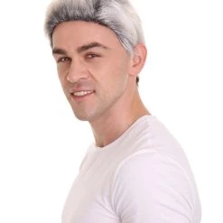 HPO Fantasy Wig For Cosplay | Gray Mens Wig | Premium Breathable Capless Cap