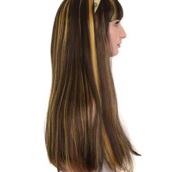 HPO Monster Womens Wig | Black Gold Long Cosplay Halloween Wig | Premium Breathable Capless Cap 13 HPO Monster Womens Wig | Black Gold Long Cosplay Halloween Wig | Premium Breathable Capless Cap