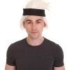 HPO Ninja Anime | Men's Short Straight Spiked Grey Cosplay Wig With Headband | Premium Breathable Capless Cap