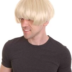 HPO Men's Rapper Short Straight Wig | Blonde Cosplay Wig | Premium Breathable Capless Cap