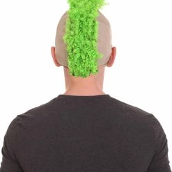 HPO Curly Mohawk Wig | Green Halloween Wig With Cap Kids 13 HPO Curly Mohawk Wig | Green Halloween Wig With Cap Kids