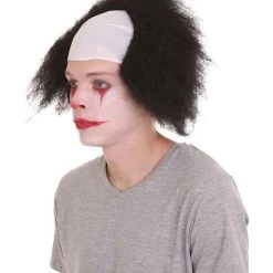 HPO Half Bald Head Men Curly Wig 48 HPO Half Bald Head Men Curly Wig