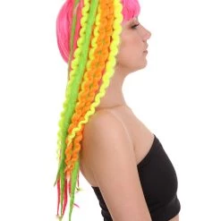 HPO Women's Crazy Dolly Clown Womens Wig | Character Cosplay Halloween Wig | Premium Breathable Capless Cap