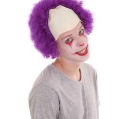 HPO Men's Half Bald Head Curly Men Wig, Black