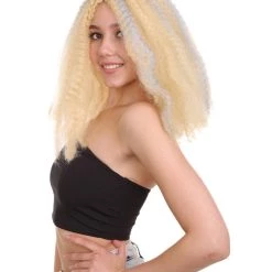 HPO Women's Shoulder Length Curly Wig Multi Colored | Premium Breathable Capless Cap 9 HPO Women's Shoulder Length Curly Wig Multi Colored | Premium Breathable Capless Cap