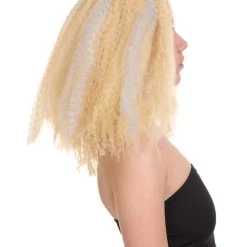 HPO Women's Shoulder Length Curly Wig Multi Colored | Premium Breathable Capless Cap 10 HPO Women's Shoulder Length Curly Wig Multi Colored | Premium Breathable Capless Cap