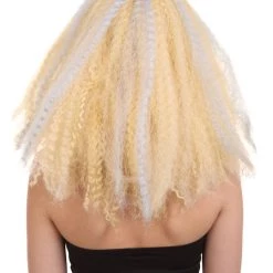 HPO Women's Shoulder Length Curly Wig Multi Colored | Premium Breathable Capless Cap 11 HPO Women's Shoulder Length Curly Wig Multi Colored | Premium Breathable Capless Cap