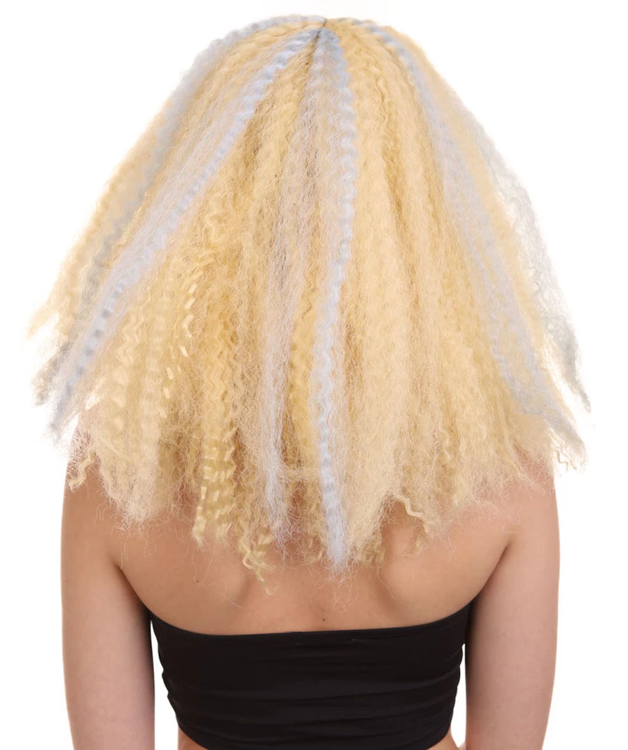 HPO Women's Shoulder Length Curly Wig Multi Colored | Premium Breathable Capless Cap 5 HPO Women's Shoulder Length Curly Wig Multi Colored | Premium Breathable Capless Cap