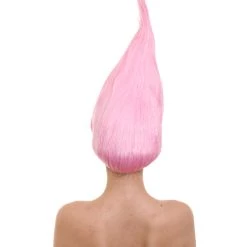 HPO Unisex Dwarf Wig | Neon Pink Tall Wig | Premium Breathable Capless Cap Women's
