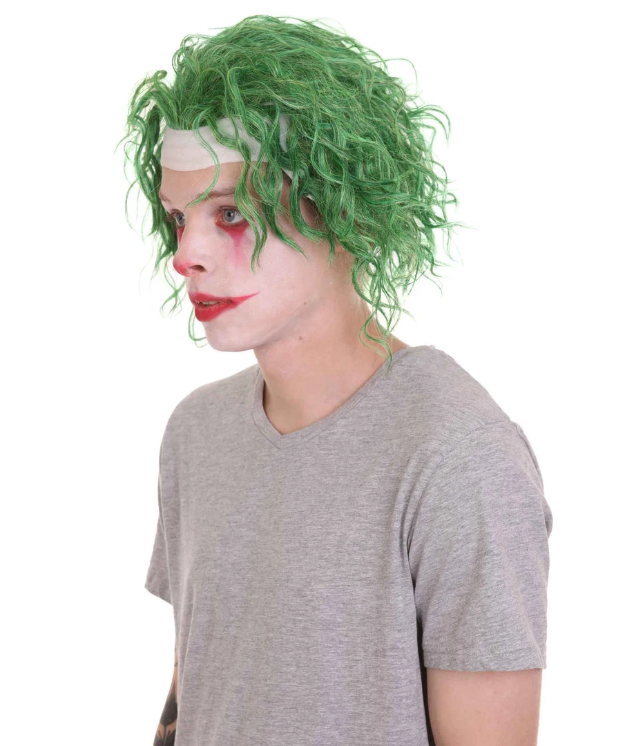 HPO Men's TV Movie Jocker Wig | Green Wigs 2 HPO Men's TV Movie Jocker Wig | Green Wigs