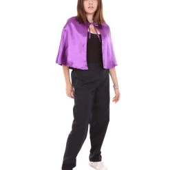 HPO Adult Women's Vampire Cape | Purple & Black Halloween Costume