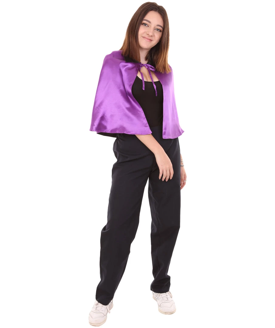 HPO Adult Women's Vampire Cape | Purple & Black Halloween Costume 7 HPO Adult Women's Vampire Cape | Purple & Black Halloween Costume