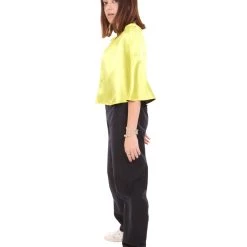 HPO Adult Women's Vampire Cape Costume | Yellow & Black Halloween Costume