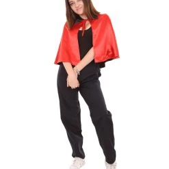 HPO Adult Women's Vampire Cape | Red & Black Halloween Costume