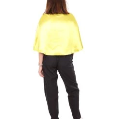 HPO Adult Women's Vampire Cape Costume | Gold & Black Halloween Costume