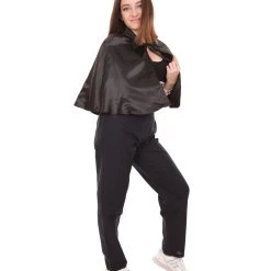 HPO Adult Women's Vampire Cape | Black Halloween Costume