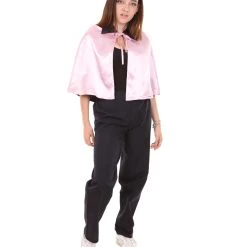 HPO Adult Women's Vampire Cape Costume | Pink & Black Halloween Costume