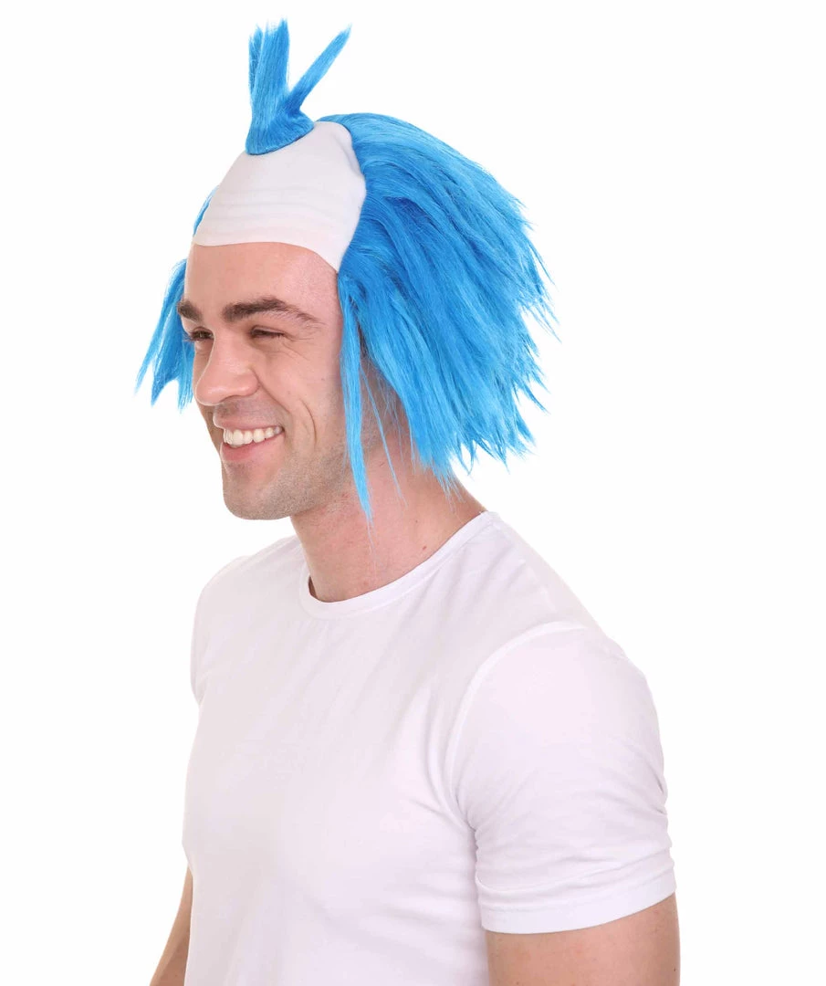 HPO Scary Twisted Clown Wig | Blue Clown Scary Wigs 4 HPO Scary Twisted Clown Wig | Blue Clown Scary Wigs