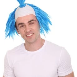 HPO Scary Twisted Clown Wig | Blue Clown Scary Wigs