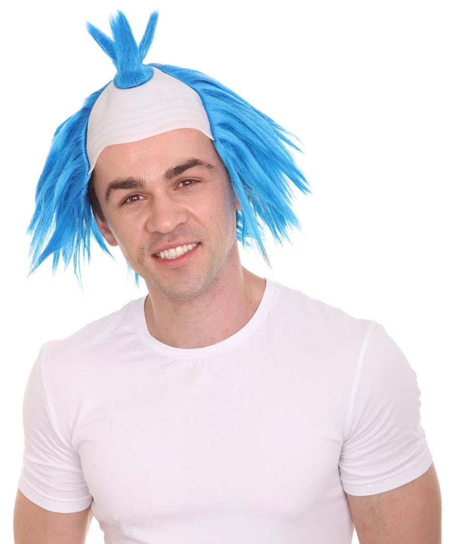 HPO Scary Twisted Clown Wig | Blue Clown Scary Wigs 1 HPO Scary Twisted Clown Wig | Blue Clown Scary Wigs