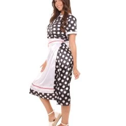 HPO Adult Women's Polka Dot Costume | Black Halloween Cosplay Costume