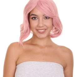 HPO Women's Adults Women Short Length Wavy Wigs | Multicolor Options Cosplay Wigs | Premium Breathable Capless Cap