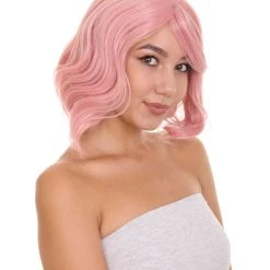 HPO Women's Adults Women Short Length Wavy Wigs | Multicolor Options Cosplay Wigs | Premium Breathable Capless Cap 13 HPO Women's Adults Women Short Length Wavy Wigs | Multicolor Options Cosplay Wigs | Premium Breathable Capless Cap