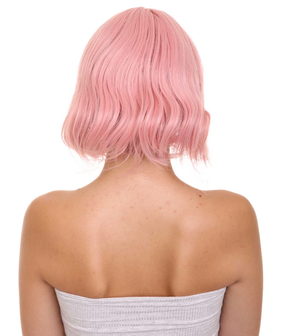 HPO Women's Adults Women Short Length Wavy Wigs | Multicolor Options Cosplay Wigs | Premium Breathable Capless Cap 4 HPO Women's Adults Women Short Length Wavy Wigs | Multicolor Options Cosplay Wigs | Premium Breathable Capless Cap