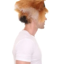 HPO Unisex Musical Brown & White Wig Collections | Super Size Jumbo Wig | Premium Breathable Capless Cap