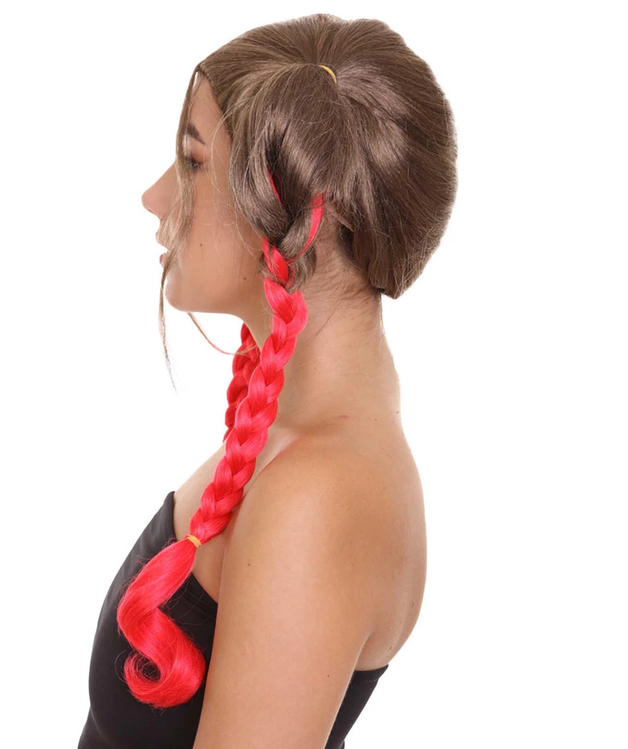 HPO Men's Briaded Womens Wig | Brown Red Cosplay Halloween Wig | Premium Breathable Capless Cap 3 HPO Men's Briaded Womens Wig | Brown Red Cosplay Halloween Wig | Premium Breathable Capless Cap