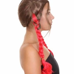 HPO Men's Briaded Womens Wig | Brown Red Cosplay Halloween Wig | Premium Breathable Capless Cap 13 HPO Men's Briaded Womens Wig | Brown Red Cosplay Halloween Wig | Premium Breathable Capless Cap